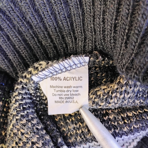 Vintage Protege Knit Crewneck Grandpa Sweater Geometric Men's Size Large - Picture 7 of 12